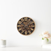 Steampunk Gears look Ronde Klok (Huis)
