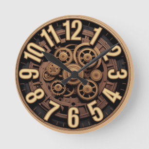 Steampunk Gears  look Ronde Klok
