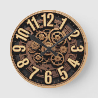 Steampunk Gears  look Ronde Klok