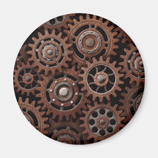 Steampunk Gears Magneet (Voorkant)