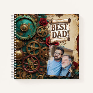Steampunk Gears met het beste pap wijnthema Notitieboek