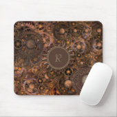 Steampunk Gears Monogrammed Muismat (Met muis)