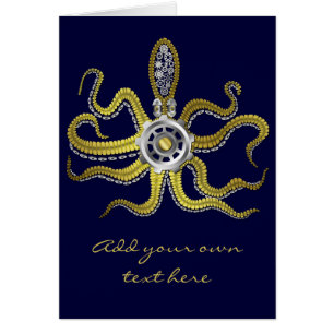 Steampunk Gears Octopus Kraken