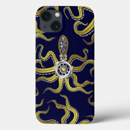 Steampunk Gears Octopus Kraken Case-Mate iPhone Case (Achterkant)