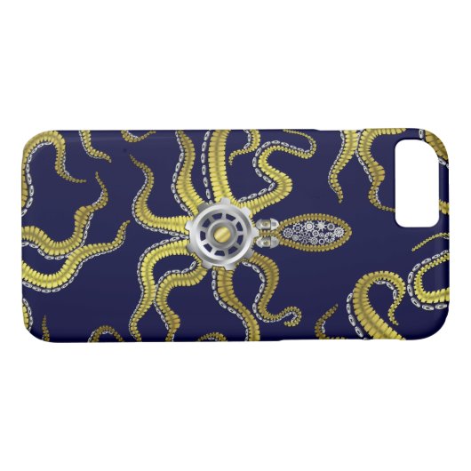 Steampunk Gears Octopus Kraken Case-Mate iPhone Case (Achterkant (Horizontaal))
