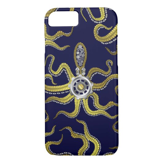 Steampunk Gears Octopus Kraken Case-Mate iPhone Case (Achterkant)