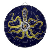 Steampunk Gears Octopus Kraken Dartbord (Voorkant)