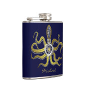 Steampunk Gears Octopus Kraken Heupfles (Rechts)