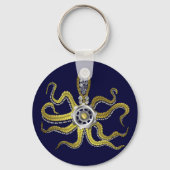 Steampunk Gears Octopus Kraken Sleutelhanger (Voorkant)