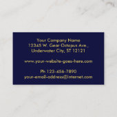 Steampunk Gears Octopus Kraken Visitekaartje (Achterkant)