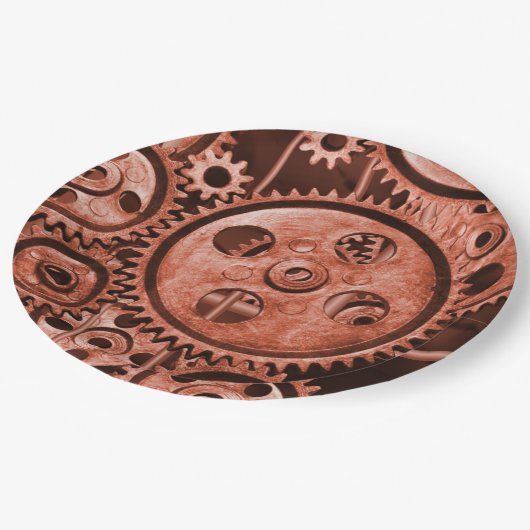 Steampunk Gears Papieren Bordje (Gekanteld)