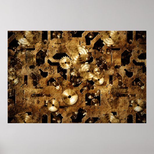 STEAMPUNK GEARS POSTER (Voorkant)