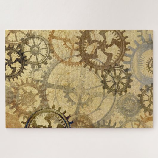 Steampunk Gears Puzzle Legpuzzel (Horizontaal)