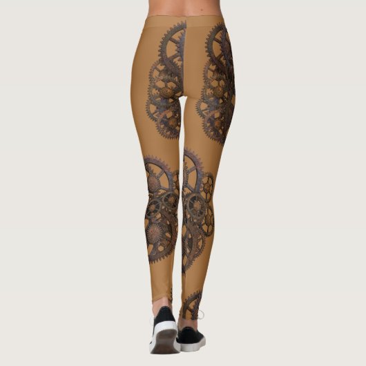 Steampunk Gears Rusty Industrial Leggings (Achterkant)