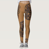Steampunk Gears Rusty  Industrial Leggings (Voorkant)