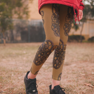 Steampunk Gears Rusty  Industrial Leggings