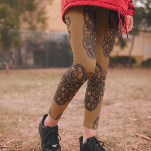 Steampunk Gears Rusty  Industrial Leggings
