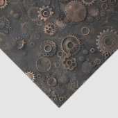 Steampunk Gears, Rusty Metal Pattern voor Decoupag Tissuepapier (Detail)