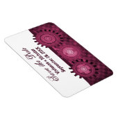Steampunk Gears Save the Date Flexi Magnet, Roze Magneet (Rechterzijde)