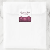 Steampunk Gears Save the Date Stickers, Fuchsia Vierkante Sticker (Tas)