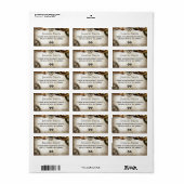 Steampunk Gears script adreslabel Etiket (Full Sheet)