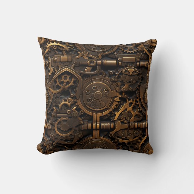 Steampunk Gears-Sierkussen Kussen (Voorkant)
