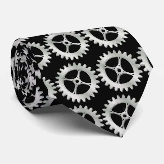 Steampunk Gears Stropdas (Opgerold)