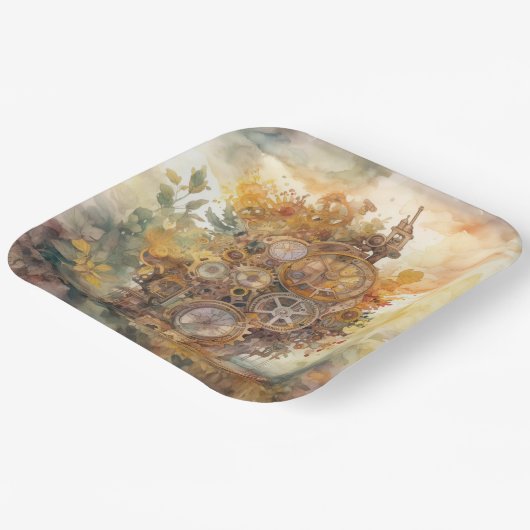 Steampunk Gears Tower Paper Bord (Gebogen)