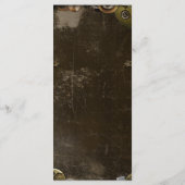 Steampunk Gears Trouwprogramma's Gepersonaliseerd Programmakaart (Achterkant)