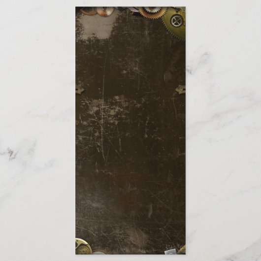 Steampunk Gears Trouwprogramma's Gepersonaliseerd Programmakaart (Achterkant)