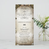 Steampunk Gears Trouwprogramma's Gepersonaliseerd Programmakaart (Staand voorkant)