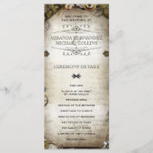 Steampunk Gears Trouwprogramma's Gepersonaliseerd Programmakaart (Voorkant)