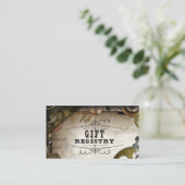 Steampunk Gears Victoriaans Bruiloft Registry Kaar Informatiekaartje (Staand voorkant)