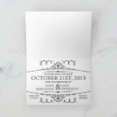 Steampunk Gears Victoriaans Save the Date Kaart (Binnen)