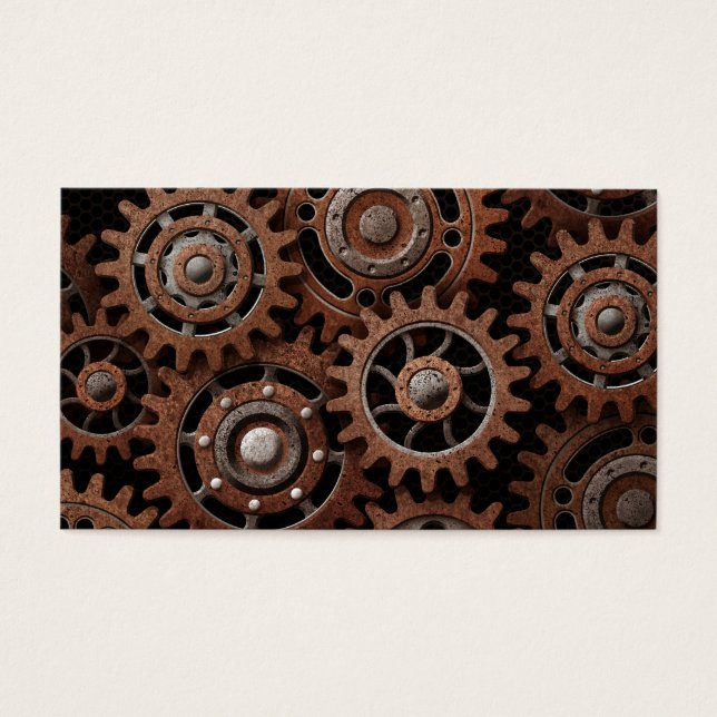 Steampunk Gears Visitekaartje (Voorkant)