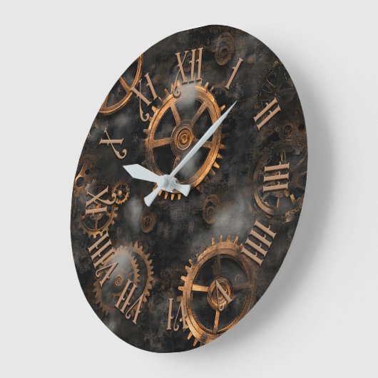 Steampunk Gears Wall Clock Grote Klok (Hoek)