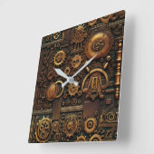 Steampunk Gears Wall Clock Vierkante Klok (Hoek)