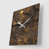 Steampunk Gears Wall Clock Vierkante Klok (Hoek)