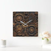 Steampunk Gears Wall Clock Vierkante Klok (Huis)