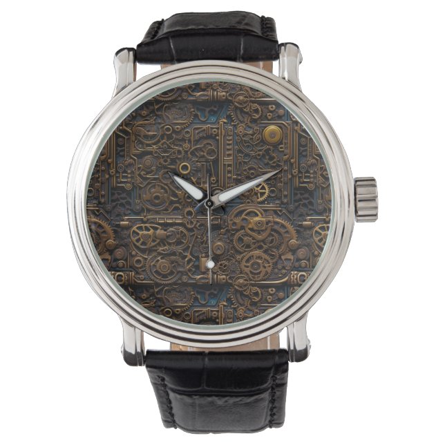 Steampunk Gears Watch Horloge (Voorkant)