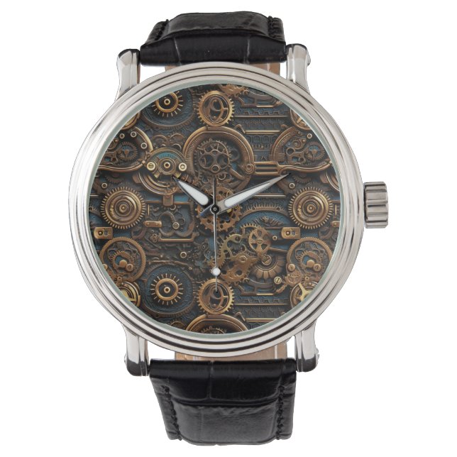 Steampunk Gears Watch Horloge (Voorkant)