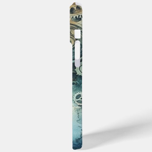 Steampunk Gears Waterverf –  Industrieel Case-Mate iPhone Case (Achterkant / Links)