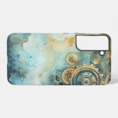 Steampunk Gears Waterverf –  Industrieel Samsung Galaxy Hoesje (Achterkant horizontaal)