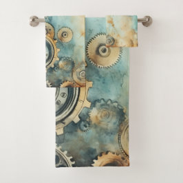 Steampunk Gears Waterverf - Klokwerk Bad Handdoek