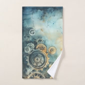Steampunk Gears Waterverf - Klokwerk Bad Handdoek (Handdoek)