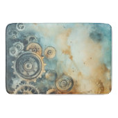 Steampunk Gears Waterverf - Klokwerk Badmat (Voorkant)
