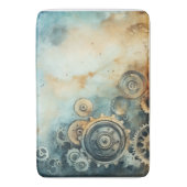 Steampunk Gears Waterverf - Klokwerk Badmat (Voorkant Verticaal)