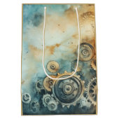 Steampunk Gears Waterverf - Klokwerk Medium Cadeauzakje (Achterkant)