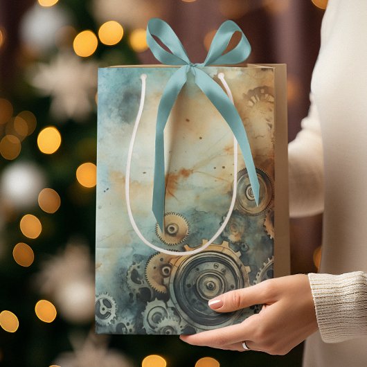 Steampunk Gears Waterverf - Klokwerk Medium Cadeauzakje