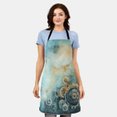 Steampunk Gears Waterverf - Klokwerk Schort (Gedragen)